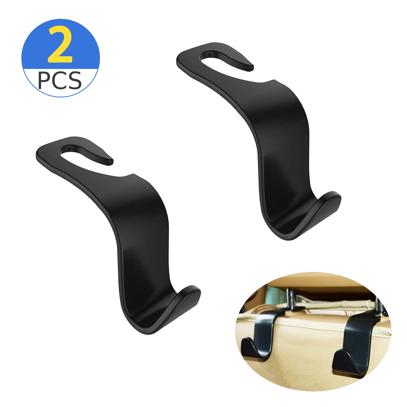 Denpetec Car Seat Headrest Hooks for Car Back Seat Organizer Hanger Storage Hook Car SUV Black Purse Hook Denpetec Car Seat Headrest Hooks for Car Back Seat Organizer Hanger Storage Hook Car SUV Black Purse Hook