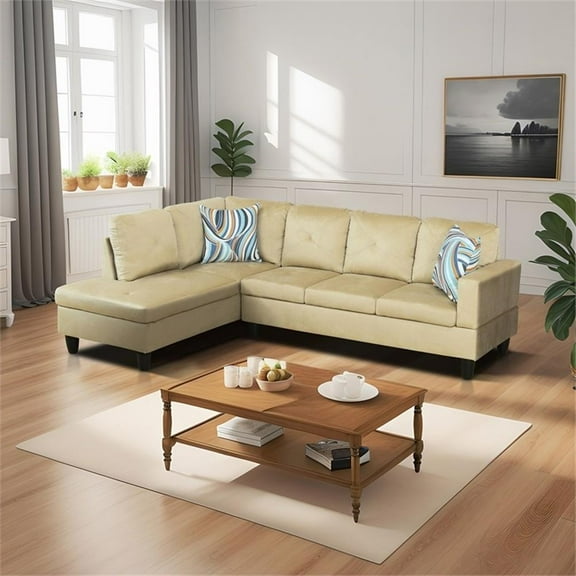 Star Home Living Corp Chris Microfiber Fabric Left Facing Sectional