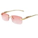 thumbnail image 1 of Anteojos de sol ADE WU vintage sin montura con lente rosa rectangular, 1 of 7