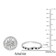 thumbnail image 2 of Dazzlingrock Collection 0.30 Ctw Round Black & White Diamond Stackable Wedding Band for Women in 14K White Gold, Size 4, 2 of 3
