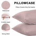 thumbnail image 5 of Throw Pillow Covers 20x20 Inch Set of 2, Red Striped Waterproof Outdoor Pillow Covers, Red White Stripes Farmhouse Decorative Cushion Pillowcases for Couch, Sofa, Bed, Garden, Patio, 5 of 9