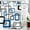 01-blue-grey, variant on Modern Black Grey Shower Curtain, Grey and White Geometric Fabric Shower Curtains Set, Waterproof Shower Curtains for Bathroom,72 x 72 inch