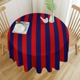 thumbnail image 3 of Round Table Cloth Stripe Red Blue Tablecloths Washable Table Cover for Kitchen Dinning Party Tabletop Modern Decoration,70inch, 3 of 8