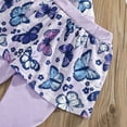 thumbnail image 6 of Baby Girls' Toddler 2-Piece Fleece Sweatshirt and Leggings Skirt Set 2-6T Kids Butterfly Fall Outfits, 6 of 9