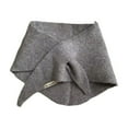 thumbnail image 1 of Triangle Scarf for Women, Knitted Neckerchief Soft Warm Neck Warmer, Cold Weather Pashmina Cape Winter Fall Accessory, 1 of 8