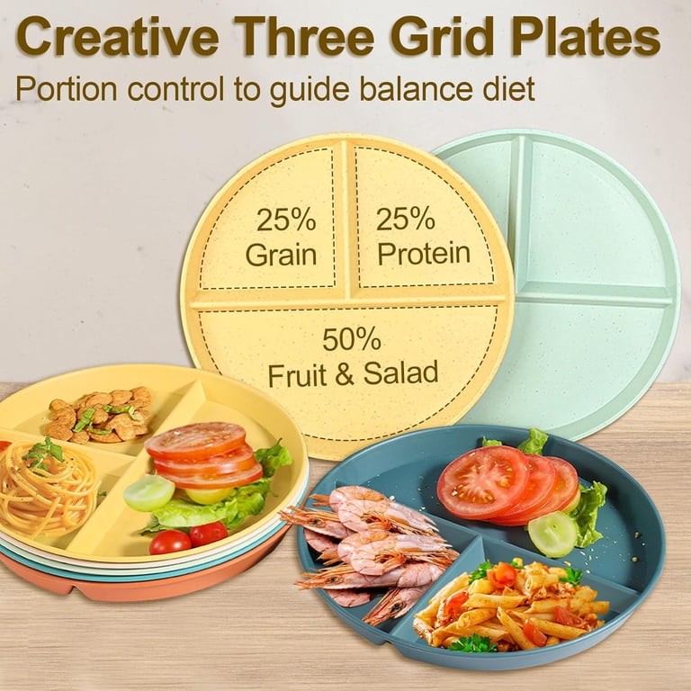 QKURT 8-Pack 9-Inch Divided Dinner Plates photo 5