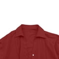 thumbnail image 5 of Khunlpohl Womens Short Sleeve Tops Button down Cotton Linen Shirts V Neck Casual Loose Blouses Summer Plain Beach Shirt, 5 of 6