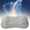 thumbnail image 1 of Packable Inflatable Pillow Compressible Ultralight Bed Pillow Travel Pillow for Gray, 1 of 10