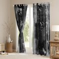 thumbnail image 3 of Homewish Abstract Ombre Adult Black Out Curtains, Black Grey Artwork Curtains Pack of 2 (42x63 Each), Minimalism Mid Century Bedroom Curtains, Curtains and Drapes Bedroom Decor, 3 of 6