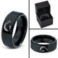 thumbnail image 4 of Tungsten Horse Horses Equestrian Equine Equidae Band Ring 8mm Men Women Comfort Fit Black Beveled Edge Polished, 4 of 4