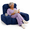 Dark Navy-21 INCH, variant on Dark Navy 21 Inch Corduroy Bed Rest Pillow with Arms, Cup Holder and Phone Pocket