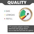 GasSaf 5FT propane hose with Gauge 1 lb to 20 lb Converter Universal