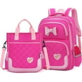 thumbnail image 1 of 2Pcs Bowknot Wave Point Prints Primary School Bookbag Rucksack Kids School Backpack Sets Student Book Bag for Students, 1 of 5