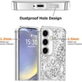 thumbnail image 5 of Magnetic Clear for Samsung Galaxy S24 Case Leopard Glitter [Compatible with Magsafe] Slim Soft TPU Electroplated Shockproof Protective Phone Case Cover for Samsung Galaxy S24 Silver, 5 of 14