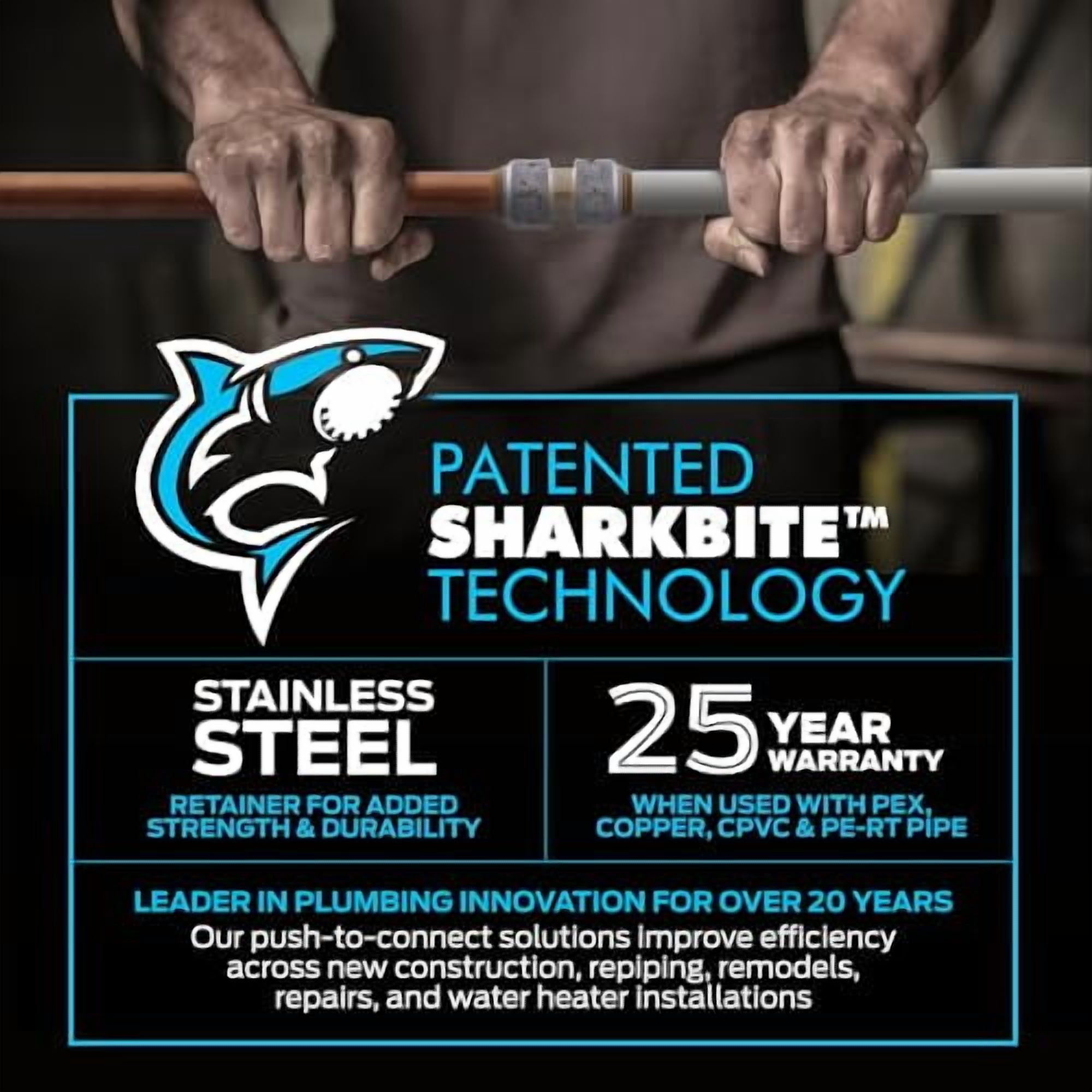 Sharkbite Max 3/4 in. Push-to-Connect x 3/4 in. FIP x 18 in. Water Heater Connector in Braided Stainless Steel - UR3088FX18