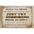 thumbnail image 1 of Positive Words Vintage Follow Your Dream Indoor Doormat Non-Slip Front Door Mats,Welcome Mat, Bathroom Rugs 18x30 In, 1 of 6