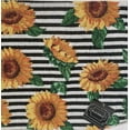 thumbnail image 3 of Set Of 2 Same Kitchen Tapestry Placemats, 13"X19", Sunflowers & Black Stripes,Hc, 3 of 6