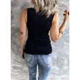 thumbnail image 3 of Uhndy Women's Tank Tops Scoop Neck Ribbed Sleeveless Slim Fit Zipper Henley Shirts, 3 of 3