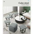 thumbnail image 4 of 5 in 1 Nesting Ottoman Cube Chair, Stackable Stools, Faux Leather Square Ottoman Bench, Stackable Stools, Foot Stool with Swivel Casters for Living Room,Dining Room ( Color : Orange , Size : 35CM/13.8, 4 of 7