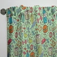 thumbnail image 3 of Designart 'Diet Green Protein Pattern' Traditional Curtain Panel, 3 of 5