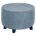 thumbnail image 1 of POINTERTECK Round Ottoman Footrest Covers for Diameter 48-55 Black, 1 of 7