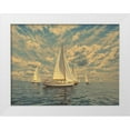 thumbnail image 1 of Adamov, Alexey 14x12 White Modern Wood Framed Museum Art Print Titled - Sails on the Sea, 1 of 4