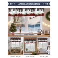 thumbnail image 6 of Black Red Christmas Valances for Windows, 42 x 18in, Winter Snowflakes Tree Xmas Garland Plaid Rod Pocket Kitchen Valance Curtain Light Filtering Window Treatments for Living Room Bedroom, 1 Panel, 6 of 7