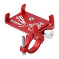 thumbnail image 2 of Soporte de teléfono para motocicleta, de aleación de aluminio, para manillar de bicicleta, clip para teléfono para scooter eléctrico, para navegación en bicicleta, color rojo, 2 of 12