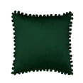 thumbnail image 1 of Square Pompoms Pack of 2 Throw Pillowcases, Solid Colors, 7 Colors (With/Without Inserts) (Double Sides), 1 of 7