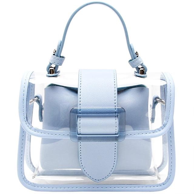Bolso bandolera de gelatina de moda primavera/verano Azul