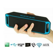 Haut-parleur Bluetooth sans fil, haut-parleur stéréo portable, audio HD - Bleu