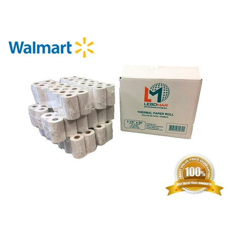 - LEBOMAR 2 1/4 x 50' (BOX 72 ROLL) Credit Card Thermal Paper For Ingenico ICT220 & Receipt Printers & Cash Register - FSC Certificacion
