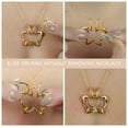thumbnail image 2 of Emily C Ring Holder Necklace - Stainless Steel Ring Keeper Necklaces - Women & Men Wedding Ring Holder Necklace - Women, Couples, Wife, Nurse, Doctor - Butterfly Ring Necklace Holder, 2 of 8