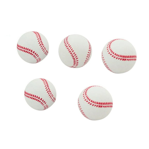 5pcs 2.5 Inch Sports Baseball Rubber Practice Bounce Ball for Beginner Sports Training Exercise