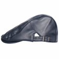 thumbnail image 2 of WITHMOONS Paperboy Cap Gatsby Golf Hat Faux Leather Adjustable MZ30039 (Navy), 2 of 2