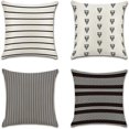thumbnail image 1 of Linen printed pillowcase four piece set comfortable soft home decor detachable pillowcase, 1 of 4