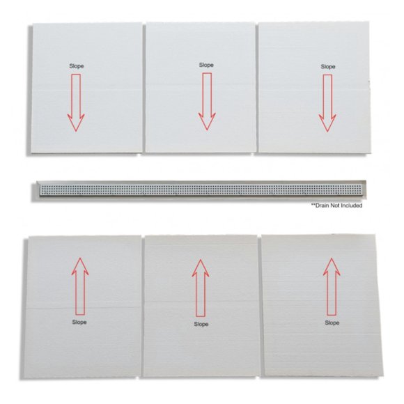 TruSlope LD 74x 78CP-L 74" x 78" Curbless Tray