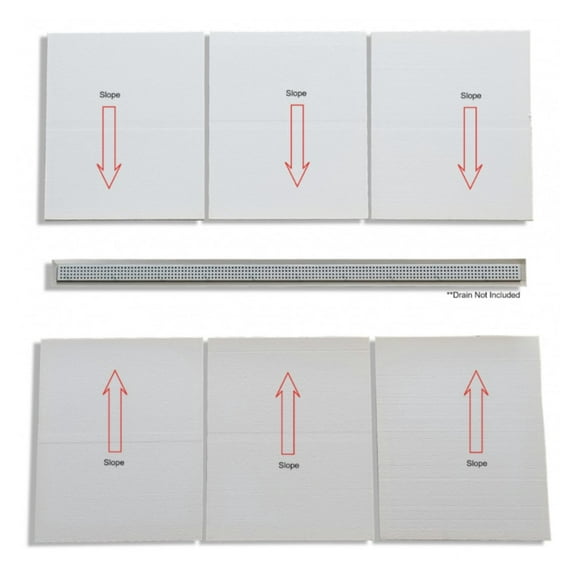 TruSlope LD 74x 78CP-L 74" x 78" Curbless Tray