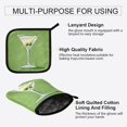 thumbnail image 3 of Yayeee Oven Mitts and Pot Holder Set of 4 Heat Resistant Kitchen Gloves Baking Hot Pad, Green Martini Glass, 3 of 5