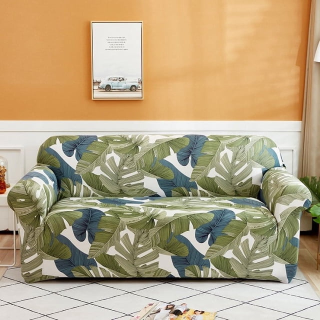 TFixol Elastic Sofa Slipcover with Free Pillowcase, Durable Polyester Fabric, Multicolor Design, Fits 90-140cm Single Seats, Easy Installation Included