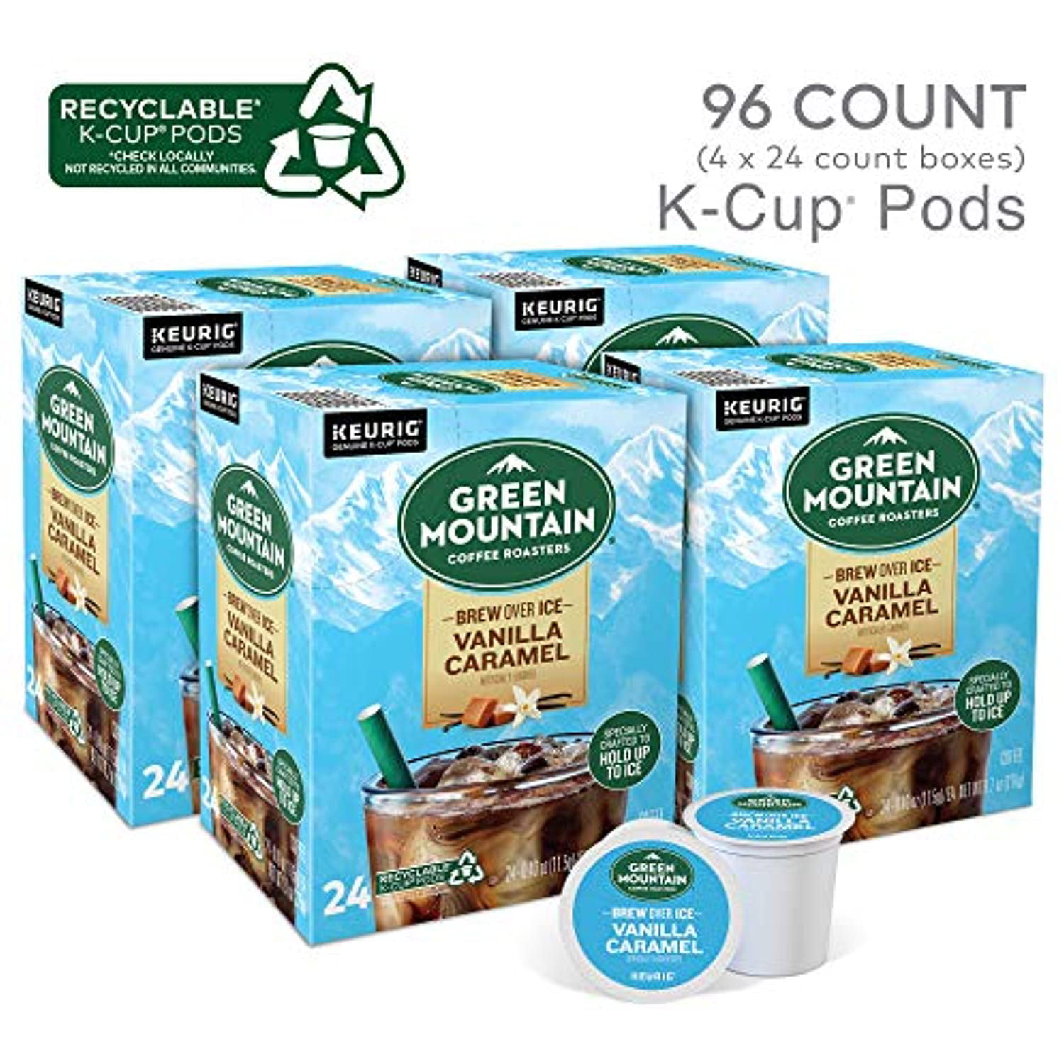 Keurig K-Cup Brew Over Ice Vanilla Caramel Coffee K-Cup ® Box 24 ct. -  Coffee Rocket
