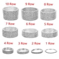 thumbnail image 2 of 1-10 Rows Fashion Jewelry Woman Stretch Bracelet  Elastic Bangle Crystal Rhinestone Wristband 8 ROW, 2 of 8
