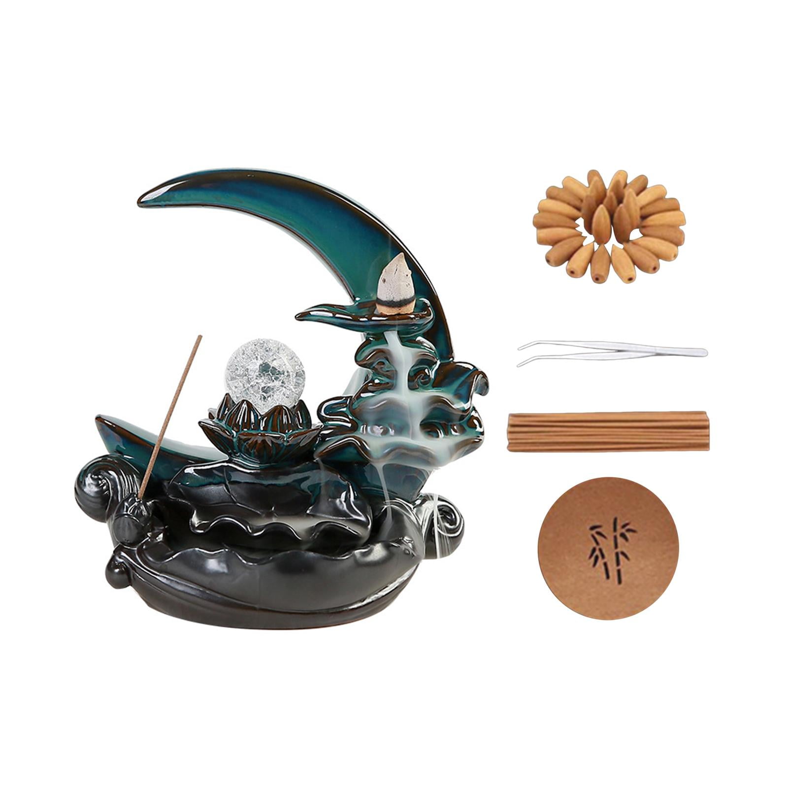 WLPZXP Moon Backflow Incense Holder Backflow Incense Burner Creative Home Decor Incense