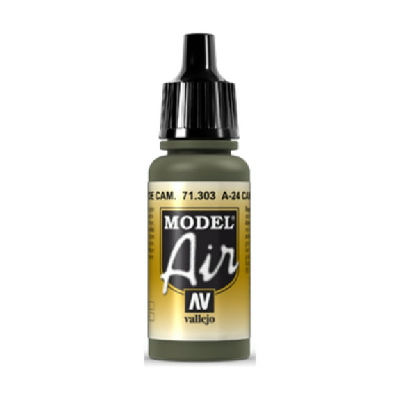 Vallejo 71303 Model Air A-24M Camouflage Green Acrylic Paint 17ml