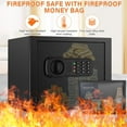 thumbnail image 2 of Cubic Home Fireproof Theft Fireproof Box for Home with Digital Keypad & Removable Shelf Security Box for Money Firearm Documents Valuables, 2 of 9