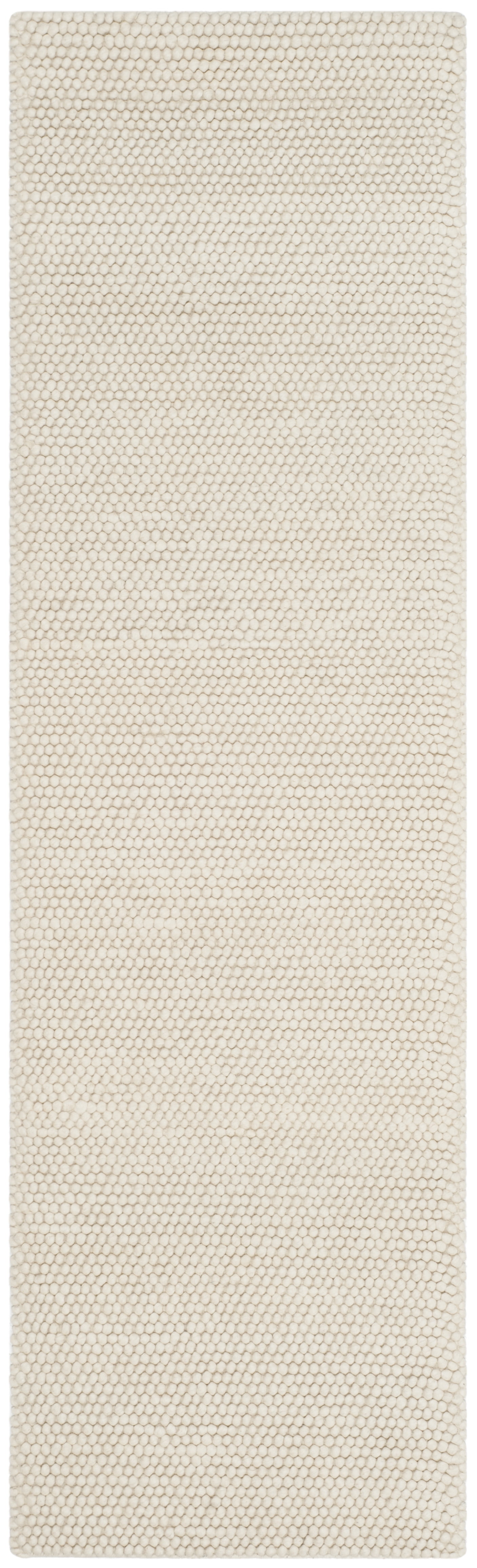 SAFAVIEH Natura Feride Geometric Runner Rug, Ivory, 2'3" x 16' - Scandinavian Design, Ivory, Handmade Wool Blend, Ideal for Living Room, Bedroom, Dining Space, Entryway, Hallway, Kitchen