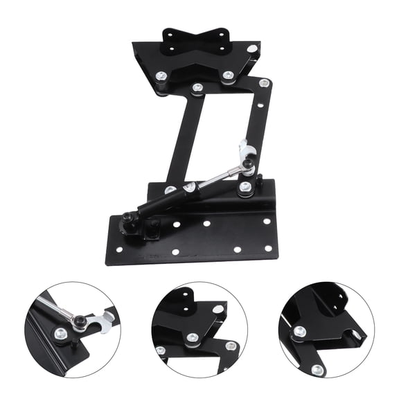 FUEENIRVA Heavy Duty Black Folding Table Lifter Hinges for Coffee Table, Home Use, 1 Pair Support Hardware