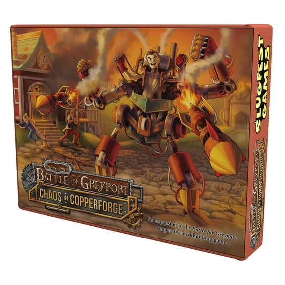 SlugFest Games: Battle For Greyport: Chaos In Copperforge Expansion - Cooperative Deckbuilding Game In The Red Dragon Inn World, Ages 13 , 2-5 Players