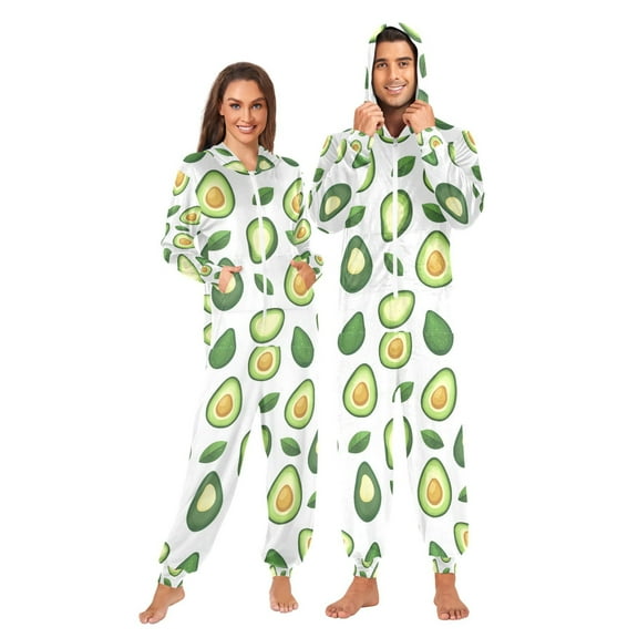FORMRS Onesies Pajama for Adults Unisex Hoodie Winter Jumpsuit One Piece Sleepwear, Sizes S-2XL, Avocado