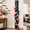 Black, variant on Black Foldable Christmas Stocking Holder Stand with 6 Metal Hooks for Holiday Decor